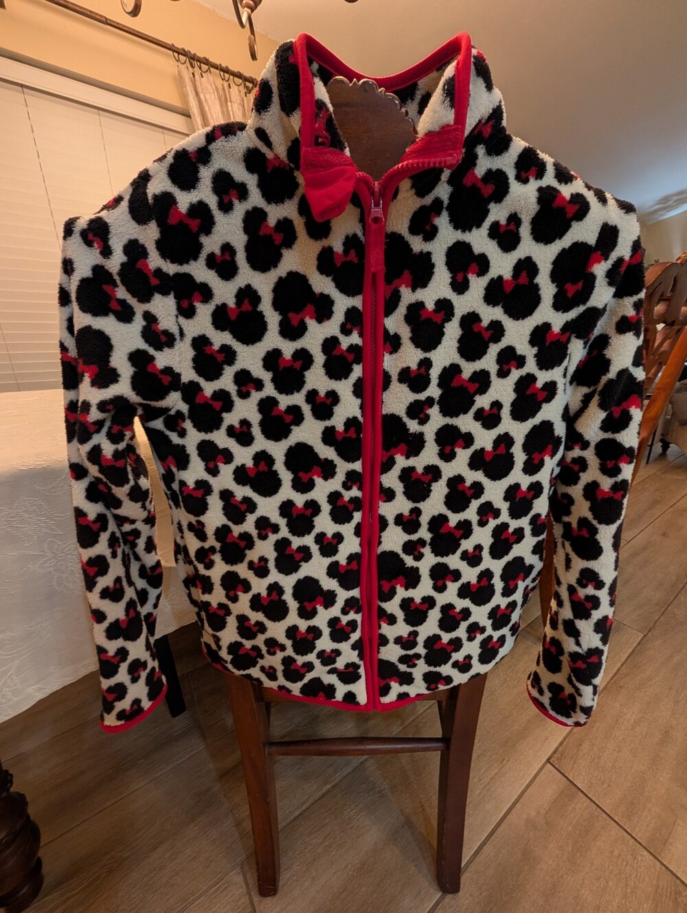 Womens Disney Minnie Zip Fleece Size S